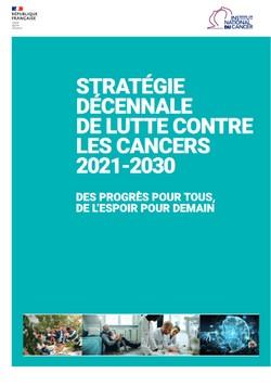 Couverture stratégie décennale lutte contre les cancers